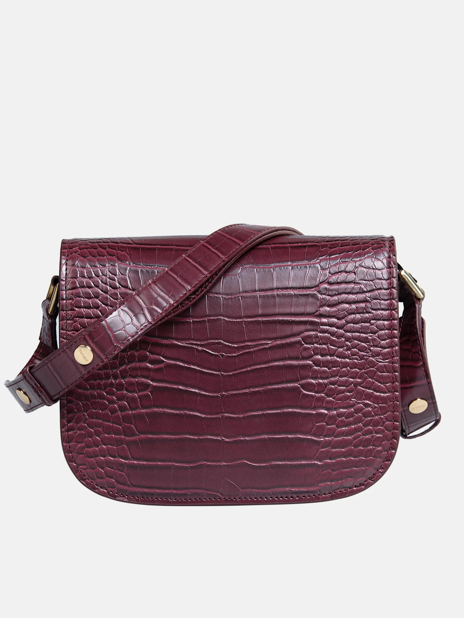 Large Capacity Crocodile Pattern Leather Messenger Bag 4040 (Wine Red) image2